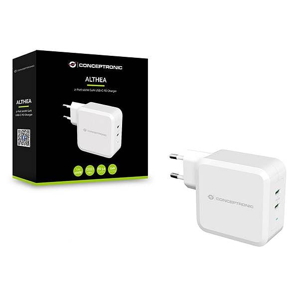 Conceptronic ALTHEA08W 100W Quick Charge 2x USBC  Cargador