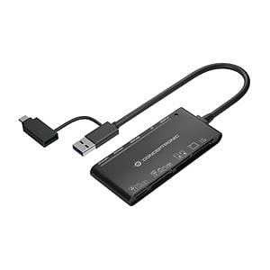 Conceptronic BIAN03B 7in1 USB 30 Card Reader 2in1 USBC USBA Cable SDSDHCSDXC x 2 Micro SDTFlash MMC MS M2 CF Xd  Adaptador USB