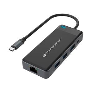 Conceptronic DONN15G 12in1 USB 32 HDMI x 2 VGA USBC Data USBA 30 x 2 USBA 20 SD TFMicroSD Audio GbE LAN 100W USB PD  Adaptador USB