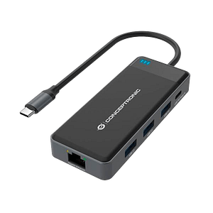 Conceptronic DONN15G 12in1 USB 32 HDMI x 2 VGA USBC Data USBA 30 x 2 USBA 20 SD TFMicroSD Audio GbE LAN 100W USB PD  Adaptador USB