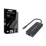 Conceptronic DONN15G 12in1 USB 32 HDMI x 2 VGA USBC Data USBA 30 x 2 USBA 20 SD TFMicroSD Audio GbE LAN 100W USB PD  Adaptador USB