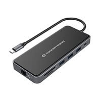 Conceptronic DONN14G 7-in-1 USB 3.2 Docking Station, HDMI x 2, USB-A x 3, GbE LAN, 100W USB PD - Adaptador USB