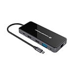 Conceptronic DONN14G 7in1 USB 32 Docking Station HDMI x 2 USBA x 3 GbE LAN 100W USB PD  Adaptador USB