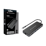 Conceptronic DONN14G 7in1 USB 32 Docking Station HDMI x 2 USBA x 3 GbE LAN 100W USB PD  Adaptador USB