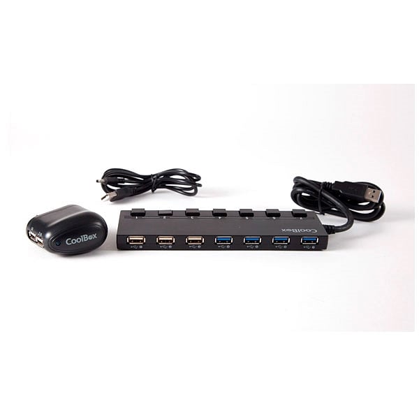 Coolbox HUB USB 7 PUERTOS 4 USB30  Hub