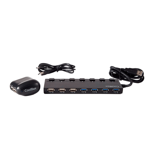 Coolbox HUB USB 7 PUERTOS 4 USB30  Hub