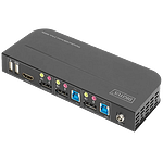 Digitus DS12850 Switch Conmutador KVM de 2 puertos con Entradas DisplayPort y Salida DisplayPortHDMI  2 Pantallas 4K 60Hz USB Audio