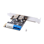 Lazmin Tarjeta PCIE 19 pin USB 30  Adaptador