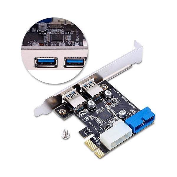 Lazmin Tarjeta PCIE 19 pin USB 30  Adaptador