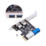 Lazmin Tarjeta PCIE 19 pin USB 30  Adaptador