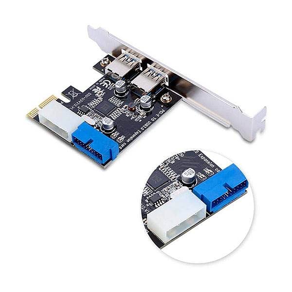 Lazmin Tarjeta PCIE 19 pin USB 30  Adaptador