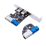 Lazmin Tarjeta PCIE 19 pin USB 30  Adaptador