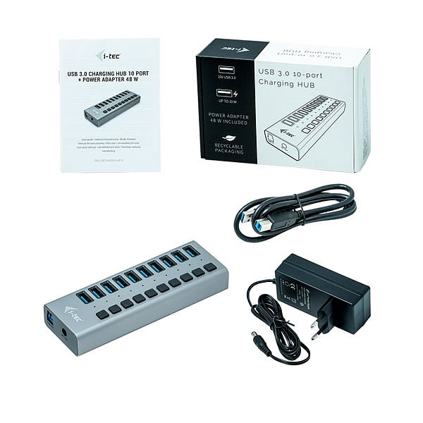 ITec USB 30 10 puertos 48W  Hub USB
