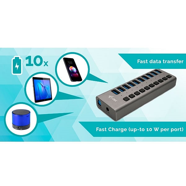 ITec USB 30 10 puertos 48W  Hub USB