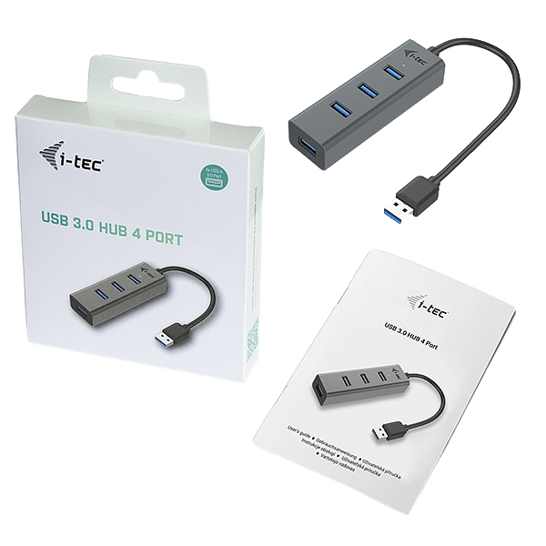 ITec USB 30 HUB 4 Puertos Metal  Adaptador