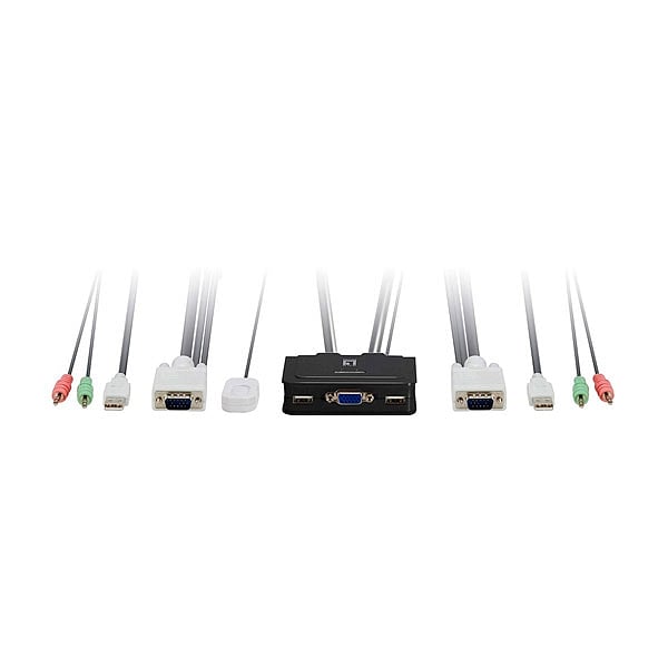 Level One 2 puertos VGA  KVM