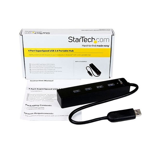 StarTechcom Adaptador Concentrador Hub Ladrón USB 30 Super
