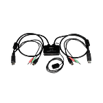 StarTechcom Switch KVM 2 puertos DisplayPort DP USBio  KVM