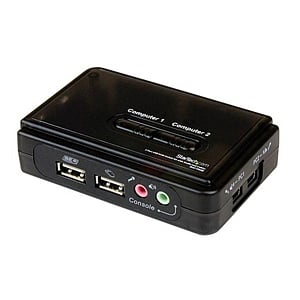 StarTechcom conmutador KVM de 2 puertos VGA con audio  KVM