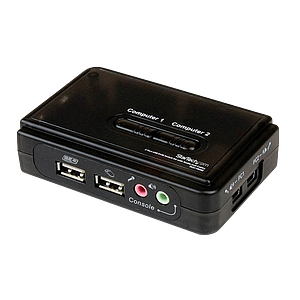 StarTechcom conmutador KVM de 2 puertos VGA con audio  KVM