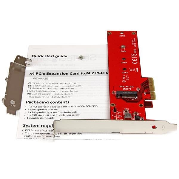 StarTechcom PCIe x4 a M2 NVMeAHCI  Adaptador