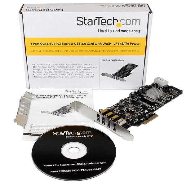 StarTechcom PCIE 4 USB 30 UASP  Adaptador