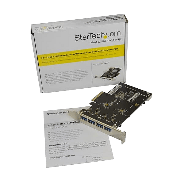 StarTechcom PCIE 4 USB 31  Adaptador