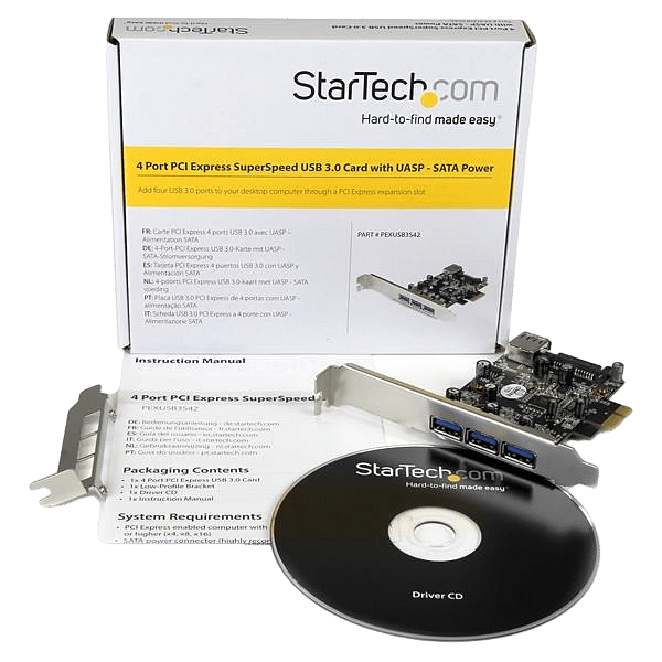 StarTechcom PCIE USB 30 x 4  Adaptador