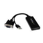 StarTechcom Adaptador VGA a HDMI con audio y alimentación U