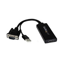 StarTech.com Adaptador VGA a HDMI con audio y alimentación U
