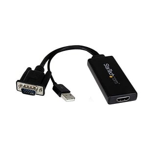 StarTechcom Adaptador VGA a HDMI con audio y alimentación U