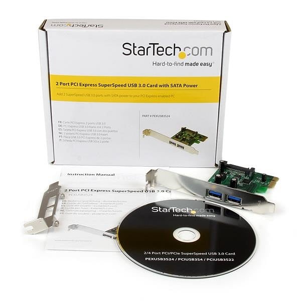 StarTechcom PCIE 2 x USB 30 UASP Power  Adaptador