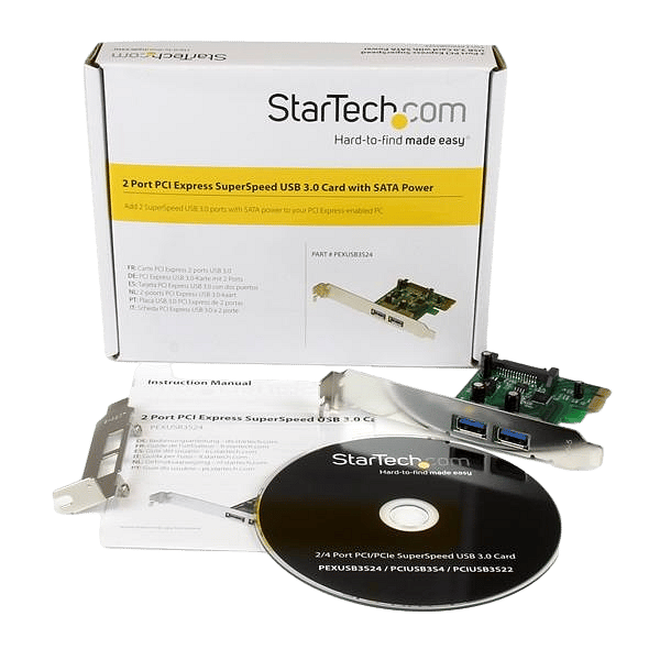 StarTechcom PCIE 2 x USB 30 UASP Power  Adaptador