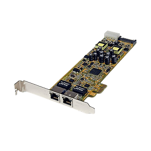 StarTechcom Tarjeta de Red PCIE 2XRJ45