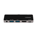 StarTechcom Travel Dock USBC 4K 60Hz 100W DisplayPort 14 Jack 35mm Adaptador USB