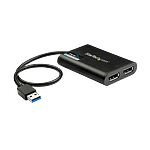 StarTechcom Adaptador Gráfico Externo USB 30 a DisplayPort Doble 4K60