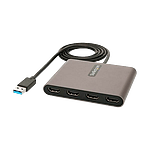 StarTechcom Adaptador USB 30 a 4x HDMI  USBA a 4 Monitores  1080p