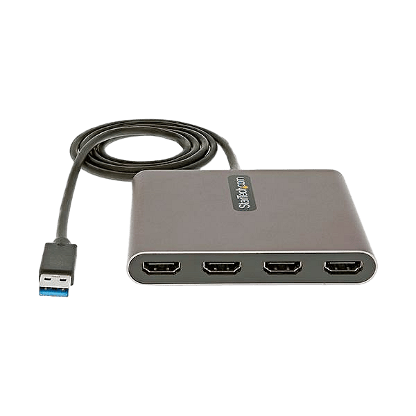 StarTechcom Adaptador USB 30 a 4x HDMI  USBA a 4 Monitores  1080p