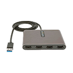 StarTechcom Adaptador USB 30 a 4x HDMI  USBA a 4 Monitores  1080p