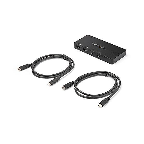 StarTechcom Switch Conmutador KVM USB Tipo C 2 Puertos HDMI  USB Type C