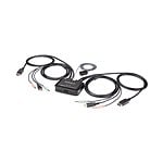 StarTechcom Switch KVM de 2 Puertos DisplayPort 4K Cables Incorporados