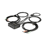 StarTechcom Switch KVM de 2 Puertos HDMI con Cables Incorporados 4K60Hz