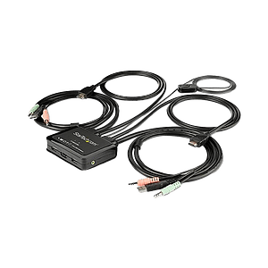 StarTechcom Switch KVM de 2 Puertos HDMI con Cables Incorporados 4K60Hz