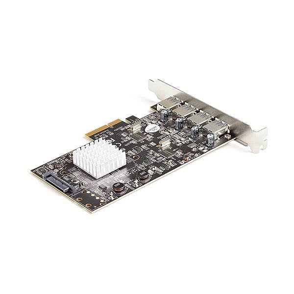 StarTechcom Tarjeta PCI Express USB 32 Gen 2 de 4 Puertos 2 Chipsets
