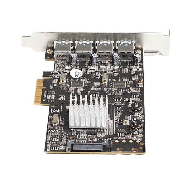 StarTechcom Tarjeta PCI Express USB 32 Gen 2 de 4 Puertos 2 Chipsets