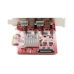 StarTechcom Tarjeta PCIe 4 Puertos USB 31 2x USBC 2x USBA  Tipo C