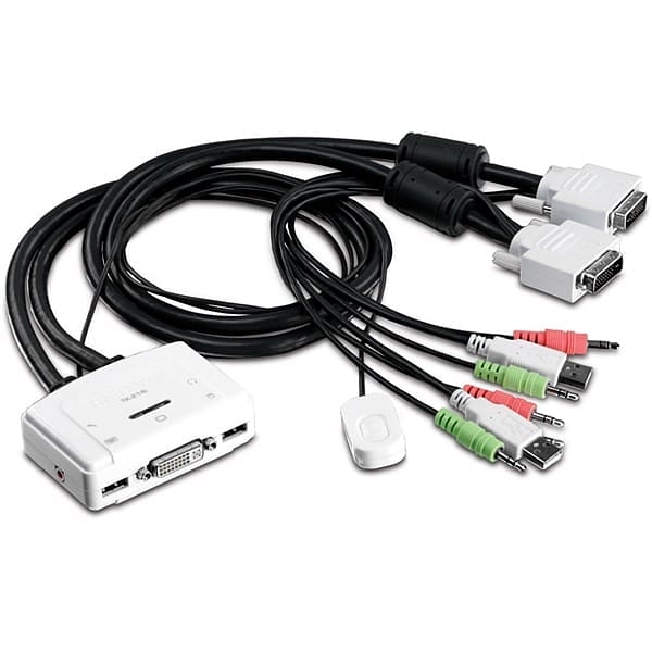 Trendnet TK214i 2 PC DVI USB  Audio  KVM