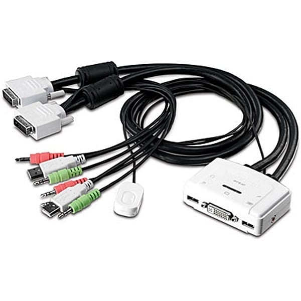 Trendnet TK214i 2 PC DVI USB  Audio  KVM