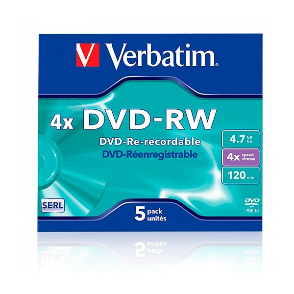 Verbatim DVDRW 4x Pack 5u 47GB  DVD
