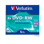 Verbatim DVDRW 4x Pack 5u 47GB DVD Verbatim DVDRW 4x Pack 5u 47GB DVD